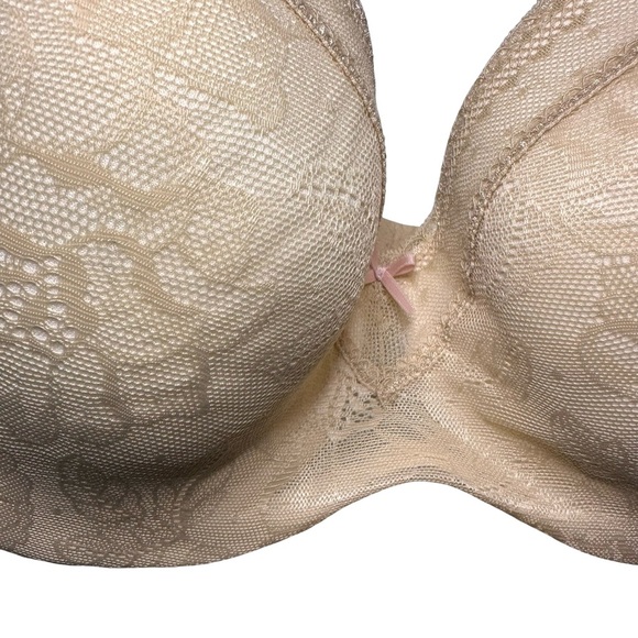 Cacique Modern Lace Lightly Lined Balconette Bra  beige 38C - Picture 5 of 11